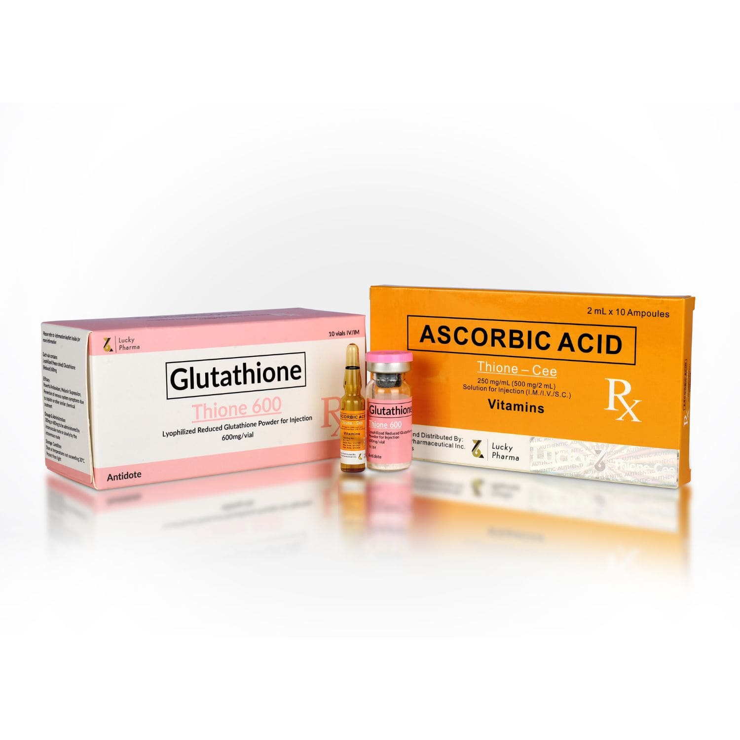 glutathione thione 600 Thione Push Set (IV Push Therapy – Thione600 + Thione Cee) with PNSS, 10cc  Syringes, and Butterfly (Scalp Vein)